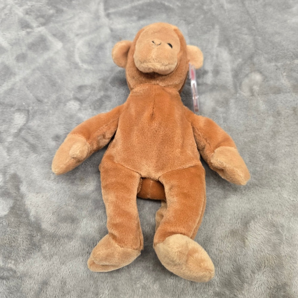 Ty‎ Beanie Baby Bongo the Monkey Brown Plush Stuffed Animal 1995 Vintage Tag
